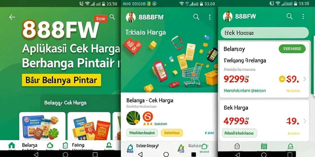 Tampilan antarmuka 888FW untuk fitur Cek Harga yang efisien.