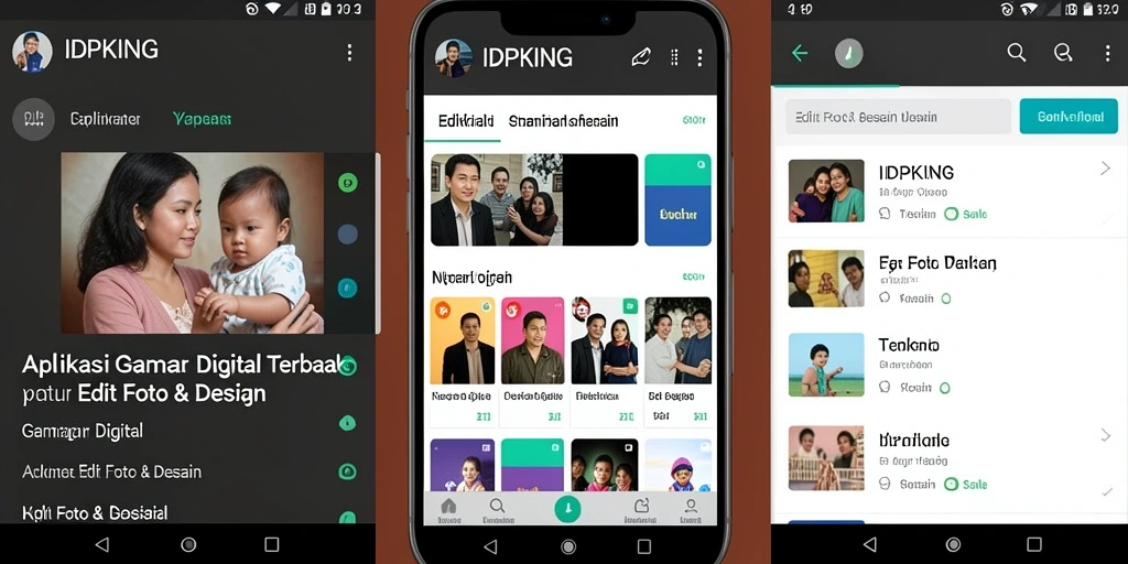 Antarmuka IDPKING yang intuitif dan kaya fitur untuk gambar digital.
