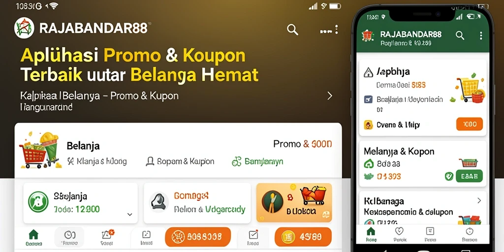 Tampilan utama RAJABANDAR88 dengan berbagai kupon promo.