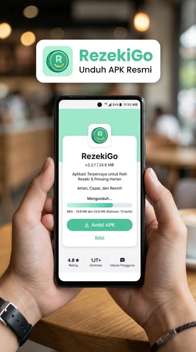 Tampilan halaman APK rezekigo
