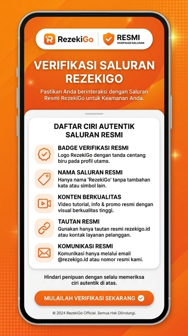 Tampilan kanal resmi rezekigo